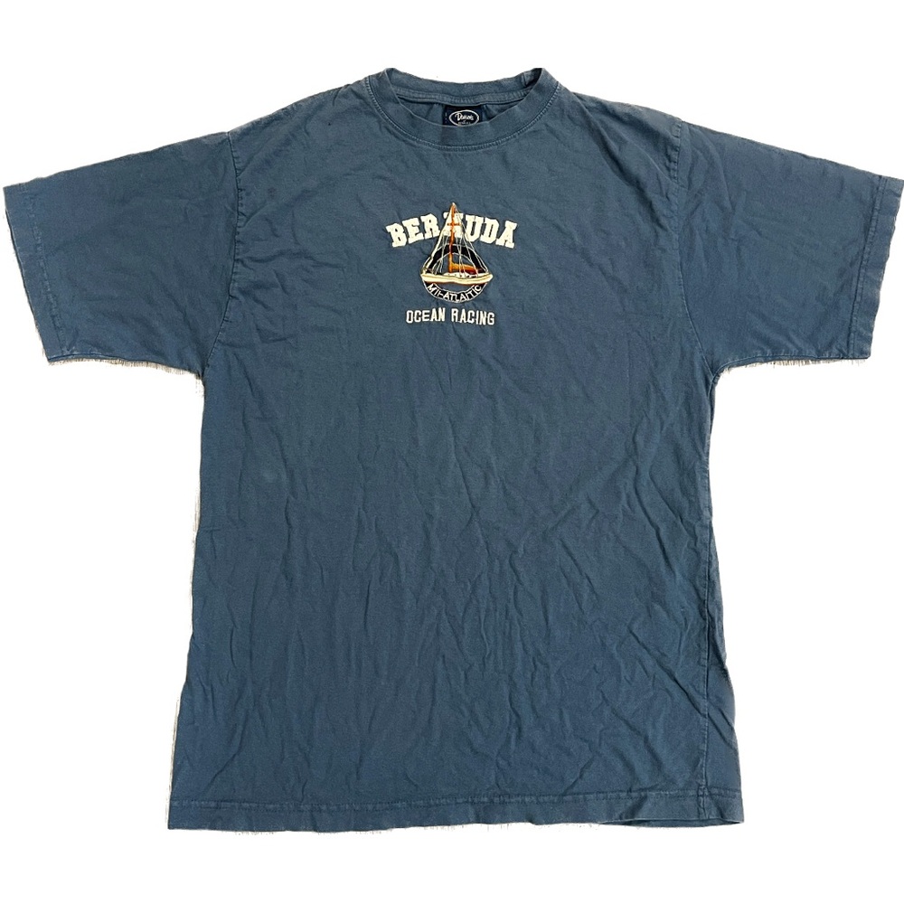 Vintage Davisons of Bermuda Ocean Racing Embroidered Souvenir Tee Shirt